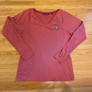 Cutter & Buck Wisconsin Badgers Women’s V Neck Long Sleeve Tee